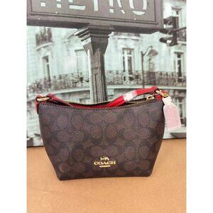 Coach CX604 Zip Top Crossbody Bag In Signature Canvas